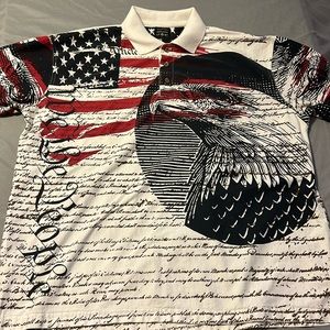 America themed Cotton Traders Sport XLG Shirt